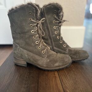 Women's Suede Lace-Up Boots